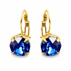 Серьги «Великолепие (Sapphire)» с кристаллами Swarovski®