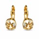 Серьги «Великолепие (Golden Shadow)» с кристаллами Swarovski®