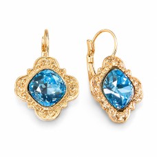 Серьги «Ностальгия III (Aquamarine Blue)» с кристаллами Swarovski®