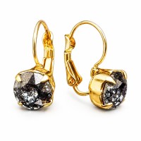 Earrings “Glory (Black Patina)” created with Crystals by Swarovski®