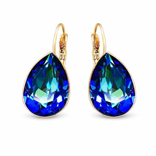 Серьги «Кристальная Капля II (Bermuda Blue)»
