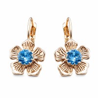 Earrings “Colorful Splendor (Aquamarine Blue)” created with Crystals by Swarovski®