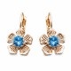 Серьги «Цветное Великолепие (Aquamarine Blue)» с кристаллами Swarovski®