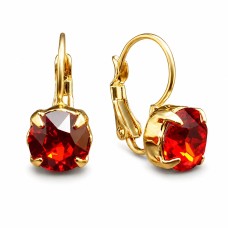 Серьги «Великолепие (Light Siam)» с кристаллами Swarovski®