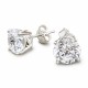 Серебряные серьги «Юнона» с кристаллами Swarovski Zirconia Pure Brilliance