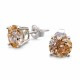 Sidabriniai auskarai „Juno (Fancy Champagne)“ su Swarovski® kristalais