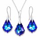 Серебряный комплект «Барокко IV (Heliotrope)» с кристаллами Swarovski®
