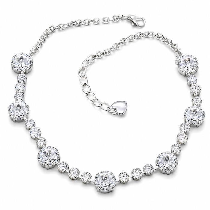 Kaklo papuošalas moterims DiamondSky „Vortex II“ su Swarovski kristalais