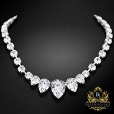 Kaklo papuošalas moterims DiamondSky „Leonora“ su Swarovski kristalais