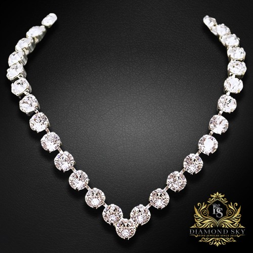 Bridal Necklace “Crystal Thread” created with Crystals by Swarovski®