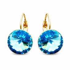 Серьги «Кларис II (Aquamarine Blue)» с кристаллами Swarovski®
