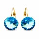 Auskarai „Clarice II (Aquamarine Blue)“ su Swarovski® kristalais