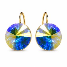 Серьги «Кларис II (Aurora Borealis)» с кристаллами Swarovski®