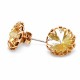 Серьги «Винтаж (Golden Shadow)» с кристаллами Swarovski®