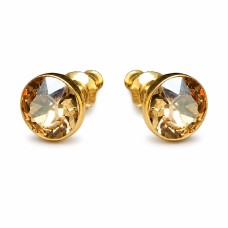 Серьги «Классика (Golden Shadow)» с кристаллами Swarovski®