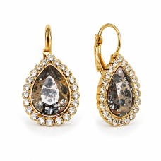 Серьги «Небесная Капля (Rose Patina)» с кристаллами Swarovski®