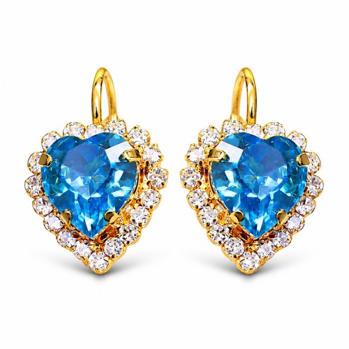 Серьги «Сердце Океана (Aquamarine Blue)»