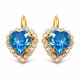 Auskarai „Heart of The Ocean (Aquamarine Blue)“ su Swarovski® kristalais