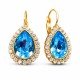 Earrings “Celestial Drop (Aquamarine Blue)” created with Crystals by Swarovski®