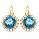 Серьги «Ослепительный Блеск III (Aquamarine Blue)» с кристаллами Swarovski®