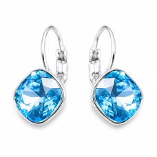 Auskarai „Akinantys spindesys IV (Aquamarine Blue)“ su Swarovskio kristalais