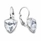 Серьги «Бермудский Треугольник» с кристаллами Swarovski®