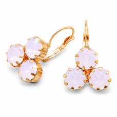 Auskarai moterims DiamondSky „Crystal Lady II (Rose Water Opal)“ su Swarovski kristalais