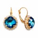 Серьги «Ослепительный Блеск III (Bermuda Blue)» с кристаллами Swarovski®