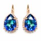 Серьги «Небесная Капля III (Bermuda Blue)» с кристаллами Swarovski®