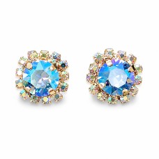 Серьги «Великолепие III (Light Sapphire Shimmer)» с кристаллами Swarovski®