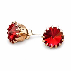 Серьги «Винтаж VII (Scarlet)» с кристаллами Swarovski®