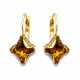 Серьги «Кристальный Ромб II (Topaz Dorado)» с кристаллами Swarovski®