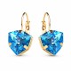 Серьги «Бермудский Треугольник (Aquamarine Blue)» с кристаллами Swarovski®