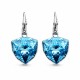Серьги «Бермудский Треугольник (Aquamarine Blue)» с кристаллами Swarovski®