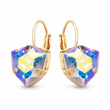 Серьги «Бермудский Треугольник (Aurora Borealis)» с кристаллами Swarovski®