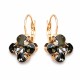 Earrings “Byzantine Cross” (Silver Night) adorned with Crystals by Swarovski®