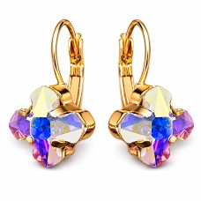 Серьги «Византийский Крест (Aurora Borealis)» с кристаллами Swarovski®