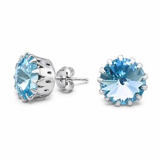 Серьги «Винтаж VII (Aquamarine Blue)» с кристаллами Swarovski®