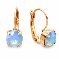 Серьги «Великолепие (Air Blue Opal)» с кристаллами Swarovski®