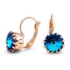 Серьги «Винтаж VI (Bermuda Blue)» с кристаллами Swarovski®