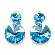 Серьги «Кларис IV (Aquamarine Blue)» с кристаллами Swarovski®