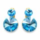 Earrings “Clarice IV (Aquamarine Blue)” created with Crystals by Swarovski®