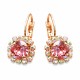 Серьги «Великолепие II (Rose Peach)» с кристаллами Swarovski®