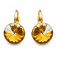 Earrings “Clarice II (Golden Shadow)” created with Crystals by Swarovski®