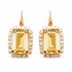 Серьги «Лурдес II (Golden Shadow)» с кристаллами Swarovski®