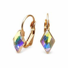 Auskarai „Crystal Rhombus IV (Aurora Borealis)“ su Swarovski® kristalais