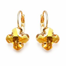 Auskarai moterims DiamondSky „Byzantine Cross (Metallic Sunshine)“ su Swarovski kristalais