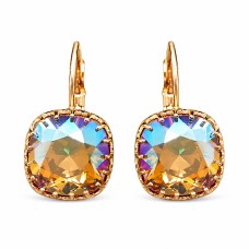 Auskarai „Vintage V (Light Colorado Topaz Shimmer)“ su Swarovski® kristalais