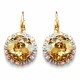 Earrings “Glare III” (Golden Shadow) dazzling with Crystals by Swarovski®