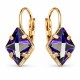 Earrings “Crystal Rhombus III (Bermuda Blue)” created with Crystals by Swarovski®